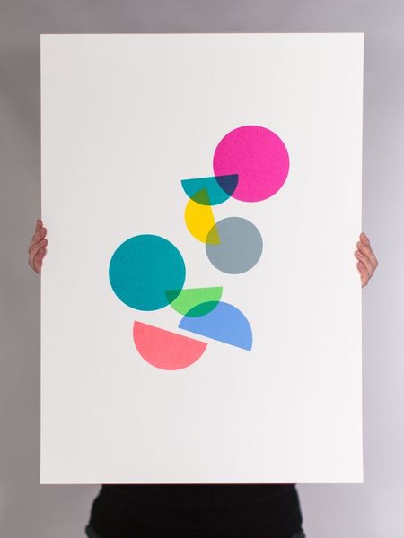 PARTY. hand printed open edition screenprint by broniabronia. 50x70cm