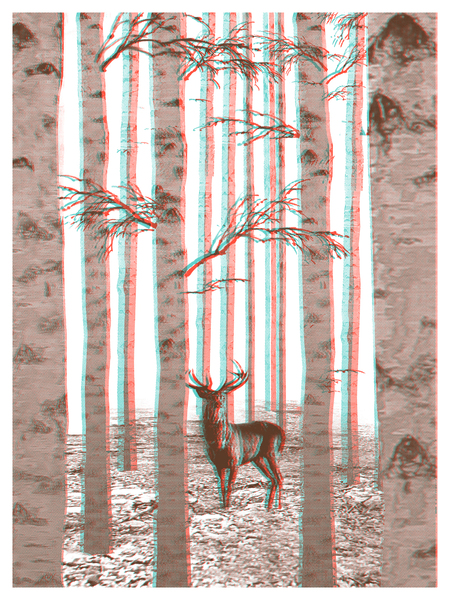 3Deer (3D Screen Print)