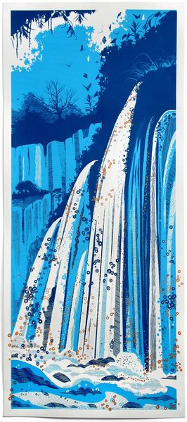 Waterfall screen print - Chris Keegan